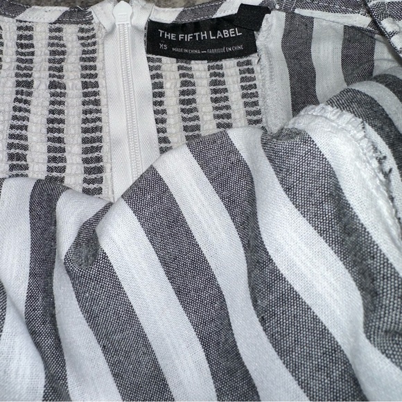 FLORA STRIPE JUMPSUIT charcoal/white SOLD OUT AIZW XS like new! Perfect  ♥️ - Picture 8 of 16